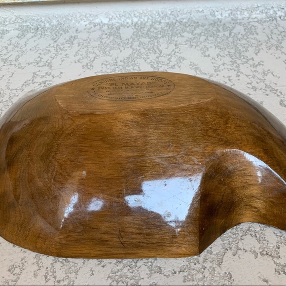 El Mayan Indian Art wooden bowl - Picture 12 of 12